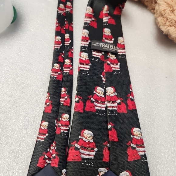 Festive Santa Black Tie - Picture 4 of 4